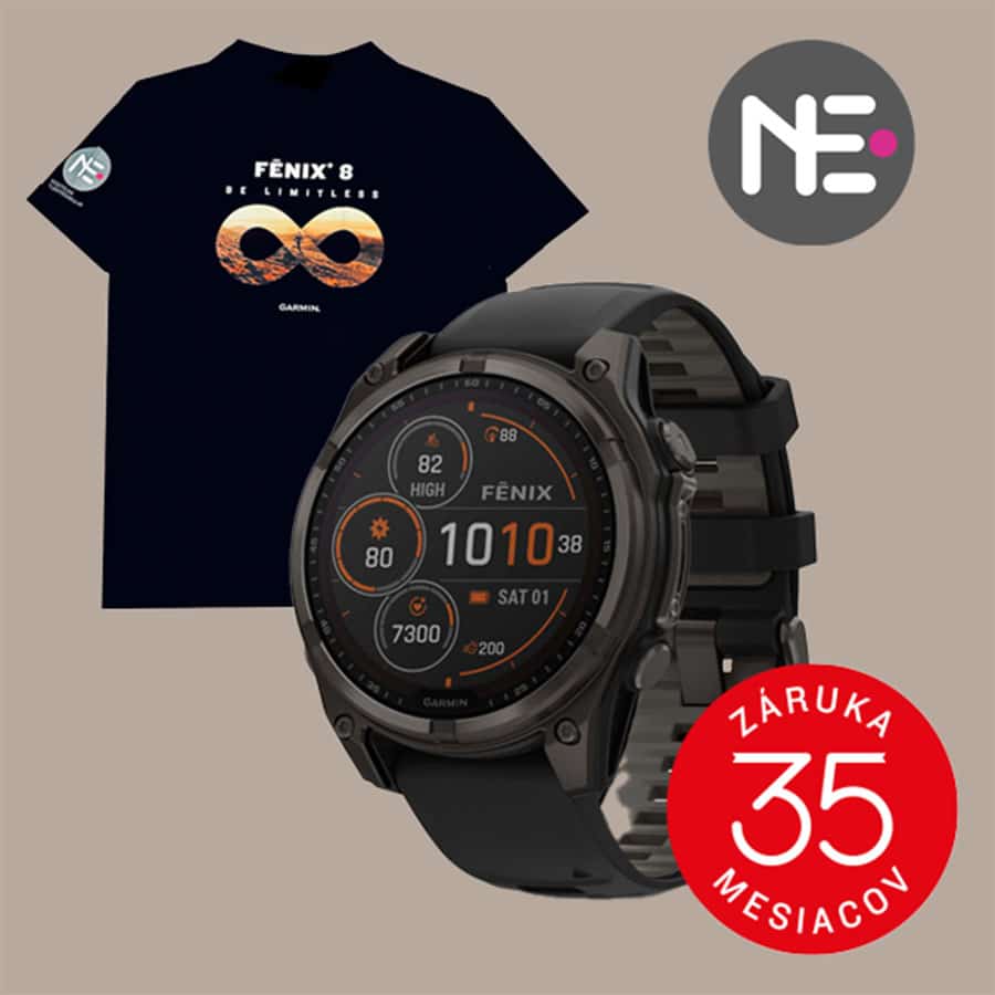 Garmin fenix 8 47mm Sapphire SOLAR Carbon Gray DLC Titanium DLC Black Pebble Gray band. MIP displej