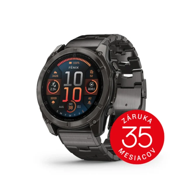 Garmin fenix 8 51mm Amoled Sapphire Carbon Gray DLC Titanium Black Titanium Band . Limitovaná edícia