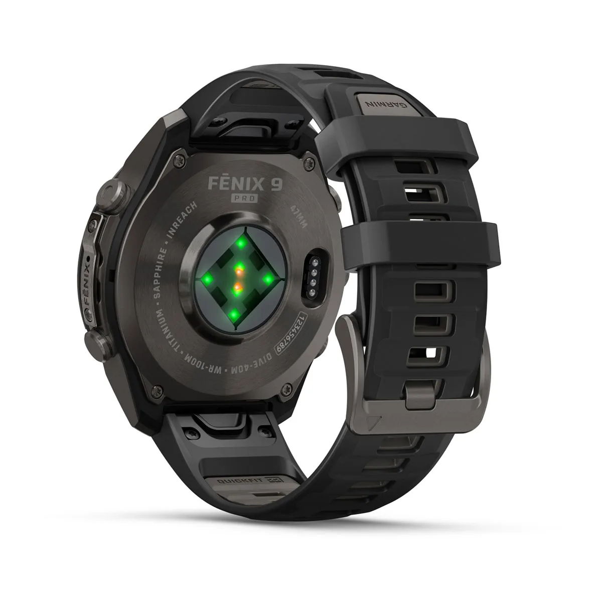 Garmin fēnix 9 Pro - inReach, 47mm, AMOLED, Sapphire, Carbon Gray DLC Titanium, Black/Pebble Gray band – Obrázok 3