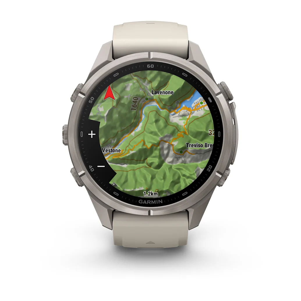 Garmin fēnix 9 Pro - inReach, 43mm, AMOLED, Sapphire, Titanium, Gray/Sandstone band – Obrázok 4